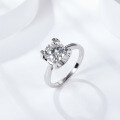 S925 Silver 18K Gold Plated 1-Carat Classic Bull Head Women's Engagement Ring-0-0