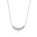 S925 Sterling Silver Moissanite V-Necklace Pendant for Women-0-3