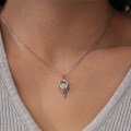 S925 Sterling Silver Pendant with D Color Moissanite Necklace, Women's Fashion Classic, Drop Shipping-0-2