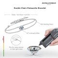 S925 Sterling Silver Four-Leaf Clover Moissanite Bracelet for Women-0-52