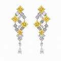 wholesale S925 Sterling Silver Thick Gold Plated Earrings with Yellow Gemstone, Women's Autumn Winter New Ear Studs Wholesale Factory-0-4
