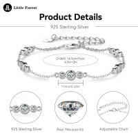 S925 Sterling Silver Zirconia Full Tennis Bracelet with Dazzling Pavé-Style R [Clearance Sale with Free Shipping]  925 Silver