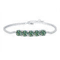 Sterling Silver Cross-Border Four-Prong Moissanite Bracelet-0-14