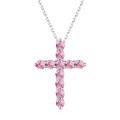 wholesale S925 Sterling Silver Cross Heart Wings Design High-End Feeling Zircon Inlaid Women's Collarbone Chain for Europe and America-0-4