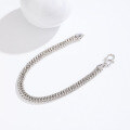 wholesale S925 Sterling Silver European and American Style Personalized Fashion Domineering Cuban Chain Bracelet Unisex Elegant Whip Chain Cross-Border New Accessory-0-2