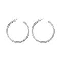 wholesale 925 Sterling Silver Round Hoop Earrings, Minimalist Circle Ear Wires, Ins Light Luxury Advanced Feel Large Hoop Pure Silver Earrings Wholesale Women's-0-8