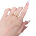 wholesale S925 silver gold-plated leaf-style ring with a surround setting, exuding a premium and fashionable vibe, ideal for women's live streaming wholesale-0-4