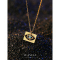 wholesale S925 Silver Cross-Border Ins Style Evil Eye Necklace with Turquoise-0-1