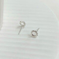 wholesale S925 Sterling Silver Small Sun Stud Earrings, Serrated Edge, Miniature, Elegant And Stylish Jewelry For Students, Unique-0-2