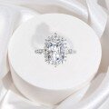 wholesale S925 Sterling Silver 4-Carat Radiant Cut Moissanite Ring Silver Jewelry for Women Men's Accessories Mosanite-0-1