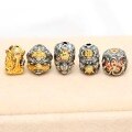 wholesale Gold-Plated S925 Ancient Silver Gilded Fire Bodhi Gold-Swallowing Beast Vajra Elephant God Garuda Lucky Bead DIY Bracelet Accessories-0-3