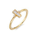 wholesale S925 Silver Plated with 14K Gold, Baguette Cut Cubic Zirconia Brilliant Women's Ring-0-0