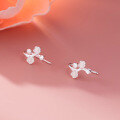 wholesale 999 Silver Fashion-Forward Exquisite Minimalist Unique Design Plum Blossom Ear Hooks M06067-0-3