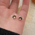 wholesale S925 Sterling Silver Korean Version Cute Bear Earrings for Women, Delicate and Fresh, Versatile Student Ear Accessories-0-0