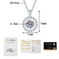 Metal Pendant with 1ct D Color Moissanite Jumping Heart-0-5