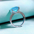 wholesale S925 Silver New ZHUOZHFAN Jewelry 10*14 Rectangular Paraiba Color RingIns Style Ring-0-1