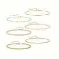 wholesale Metal Bohemian Ankle Chain with Zircon Evil Eye and Heart Butterfly-0-0
