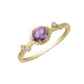 wholesale 10K Gold ArtLi Jewelry Natural Light Amethyst Ring Women's Japanese Elegant Retro Ring Factory Supply-0-4
