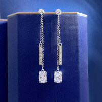 Sterling Silver Ear Hooks with Zircon and Pink Diamond, Clearance Sale with Free Shipping.-Style Z [Clearance Sale with Free Shipping]  925 Silver