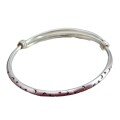 wholesale Matte 9999 Sterling Silver Star Moon Bangle Bracelet, Minimalist Push-Pull Cuff with a Niche Luxury Feel-0-4