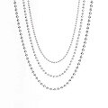wholesale S925 Sterling Silver Minimalist Ballpoint Chain Unisex Matching Dense Bead Chain Plain Silver Necklace Factory Direct Wholesale-0-4