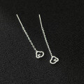 wholesale S925 Silver Autumn New Cloud Ear Thread Korean Version Ins Niche Ear Chain Fresh and Minimalist Earrings M02778-0-0