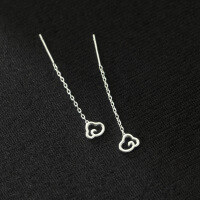 wholesale S925 Silver Autumn New Cloud Ear Thread Korean Version Ins Niche Ear Chain Fresh and Minimalist Earrings M02778-S925 silver pair 925 silver