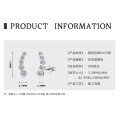 925 Sterling Silver Moissanite Women's Long Bar Earrings, Trendy Wholesale Accessories-0-18
