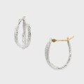 wholesale S925 silver plated with 14K gold minimalist French vintage-inspired irregular line hollow-out design earrings-0-5