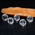wholesale Metal material natural clear quartz 12-ridge pumpkin bead round bead bracelet Buddhist bead DIY crystal bead stringing literary play accessory ornament loose beads-0-0