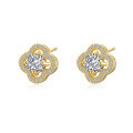 S925 Silver Moissanite Earrings, Luxurious Classic Design, Cross-Border Wholesale-0-3