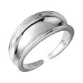 wholesale S925 Silver Wide Double-layer Open Ring For Women, Unisex-0-0