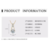925 Sterling Silver D Color Moissanite Geometric Drop Pendant Necklace-Trapezoidal Necklace [K Gold]  925 Silver