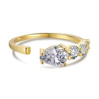 wholesale S925 Sterling Silver Cross-Border Women's Small Ins Fashion Light Luxury Vine Snake Wrap Zircon Ring Silver Jewelry-DY120761-SG-WH Adjustable opening