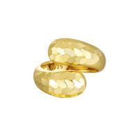 wholesale S925 Sterling Silver 205 Irregular Mirror Surface Misaligned Crossover Ring for Women High-End Small Original Ins Open Ring-JB205/18K gold [about 16/adjustable] &gt; opening adjustable