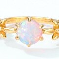 wholesale S925 Sterling Silver New Fashionable and Popular Opal Ring Adjustable Open Ring for One-Click Dropshipping-0-2