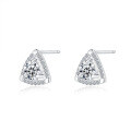 S925 Silver Moissanite Geometric Triangle Earrings-0-3