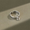wholesale S925 Korean-style chic minimalist design hollow small circle ring HJZ240-0-0