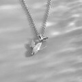 wholesale S925 Silver-Plated Minimalist Ins Style Men's Whale Fall Necklace with Hertz Whale Pendant-0-5
