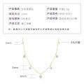 Sterling Silver Four-Leaf Clover Moissanite Necklace, Light Luxury Style-0-5