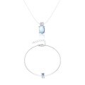 wholesale S925 Sterling Silver Transparent Fishline Teardrop Necklace For Women, Iridescent Fairycore With Imitation Moonstone, Chic And Sophisticated-0-0