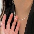 wholesale S925 Sterling Silver Glitter Crushed Silver Necklace and Bracelet, Ins Niche Fashion, Luxurious and Versatile Hand Accessories-0-1