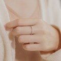 wholesale S925 Sterling Silver New Small Stackable Ring for Women Wedding Band Ins Internet Celebrity Simple Minimalist Style-0-3