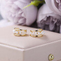 wholesale S925 gold-plated silver French elegant and gentle style pearl ear cuff for women without ear piercings-0-3