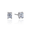 wholesale S925 Silver Fashionable Light Luxury Four-Prong Diamond-Studded Earrings for Women, Elegant Zircon Earrings, Factory Wholesale and Dropshipping-0-4