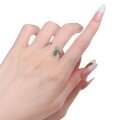 wholesale S925 silver new live-streaming pear-shaped teardrop open ring in minimalist style-0-4