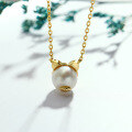 wholesale 925 Silver Natural Freshwater Pearl Necklace, Simple and Versatile Delicate Zodiac Year Pig Pendant Necklace for Women-0-0
