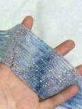 wholesale Metal material natural aquamarine faceted cube loose beads women's small particles versatile crystal DIY bracelet collarbone fringe accessories-0-5