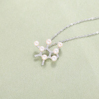 wholesale 18k Gold Plated 925 Sterling Silver Irregular Natural Freshwater Pearl Necklace Wholesale-natural freshwater pearl necklace