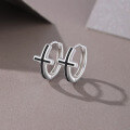 wholesale 925 Sterling Silver Vintage Cross Drop Earrings Women's Fashionable Retro Hoop Earrings for Style Elegant Ear Jewelry-0-1